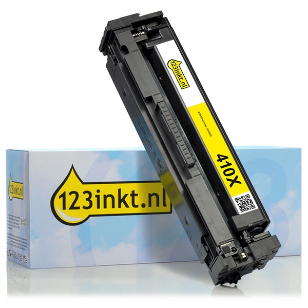 123inkt huismerk vervangt HP 410X (CF412X) toner geel hoge capaciteit CF412XC 054895 - 1