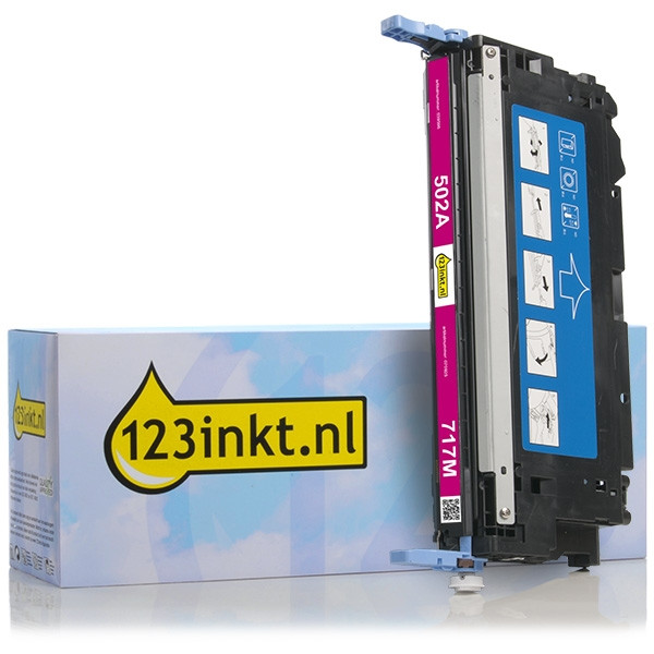 123inkt huismerk vervangt HP 502A (Q6473A) toner magenta Q6473AC 039596 - 1