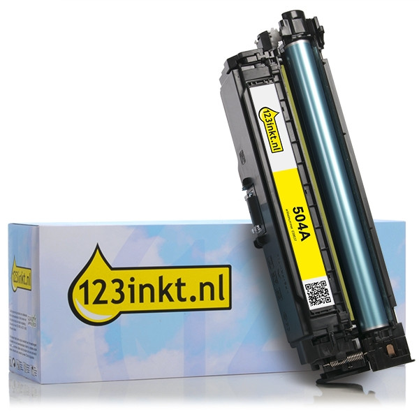 123inkt huismerk vervangt HP 504A (CE252A) toner geel CE252AC 039837 - 1