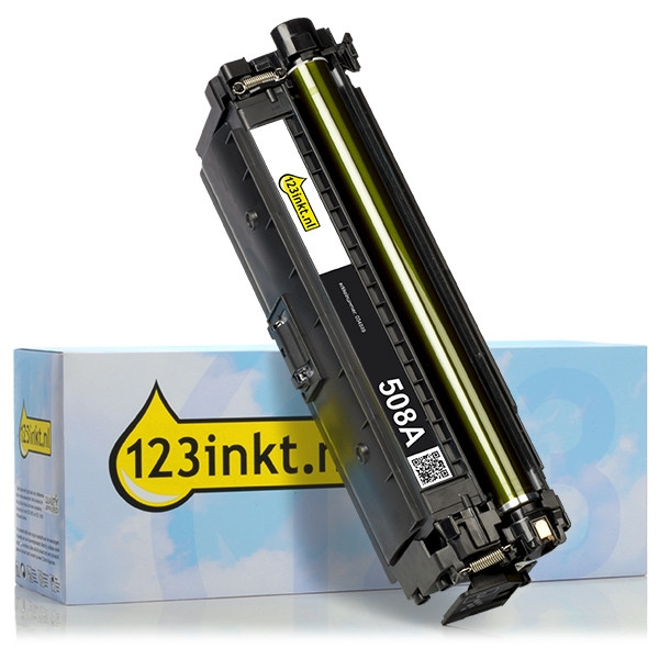 123inkt huismerk vervangt HP 508A (CF360A) toner zwart CF360AC 054839 - 1