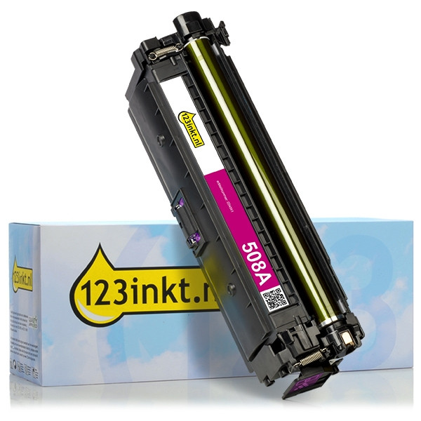 123inkt huismerk vervangt HP 508A (CF363A) toner magenta CF363AC 054851 - 1