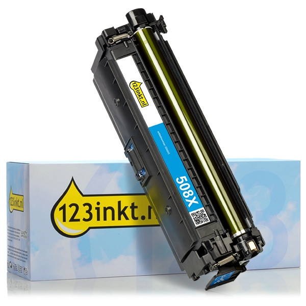 123inkt huismerk vervangt HP 508X (CF361X) toner cyaan hoge capaciteit CF361XC 054845 - 1