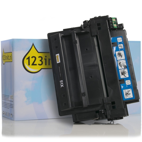 123inkt huismerk vervangt HP 51X (Q7551X) toner zwart hoge capaciteit Q7551XC 039728 - 1