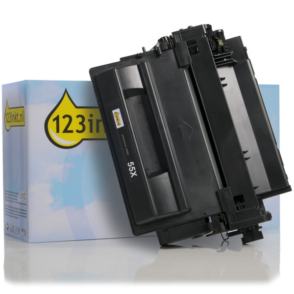 123inkt huismerk vervangt HP 55X (CE255X) toner zwart hoge capaciteit CE255XC 039889 - 