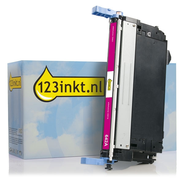 123inkt huismerk vervangt HP 642A (CB403A) toner magenta CB403AC 039716 - 1