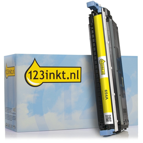 123inkt huismerk vervangt HP 645A (C9732A) toner geel C9732AC 039235 - 1