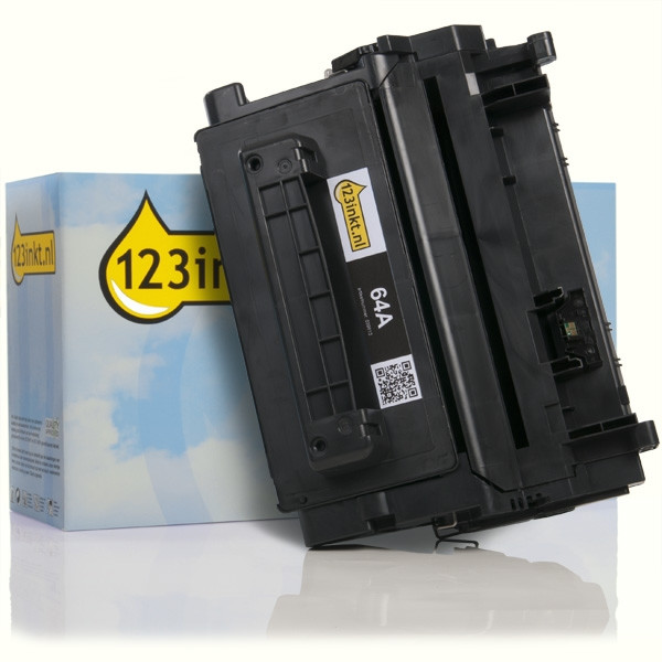 123inkt huismerk vervangt HP 64A (CC364A) toner zwart CC364AC 039813 - 1