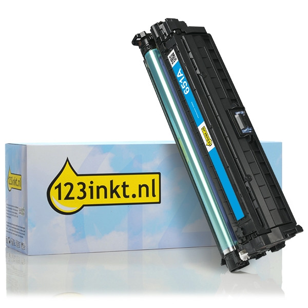 123inkt huismerk vervangt HP 651A (CE341A) toner cyaan CE341AC 054659 - 1