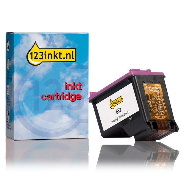 123inkt huismerk vervangt HP 652 (F6V24AE) inktcartridge kleur F6V24AEC 044459 - 1