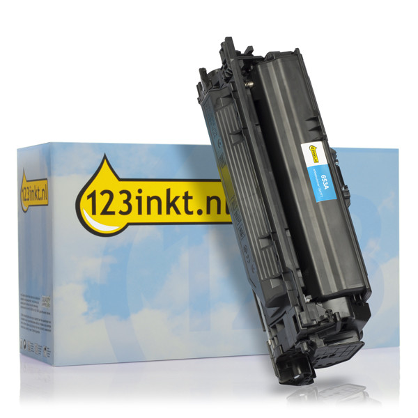 123inkt huismerk vervangt HP 653A (CF321A) toner cyaan CF321AC 054777 - 1