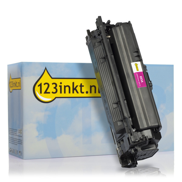 123inkt huismerk vervangt HP 653A (CF323A) toner magenta CF323AC 054781 - 1