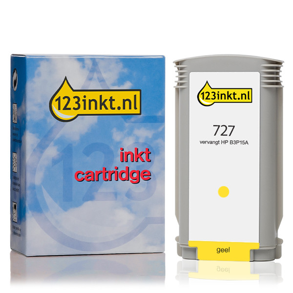123inkt huismerk vervangt HP 727 (B3P15A) inktcartridge geel B3P15AC 044283 - 1