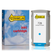 123inkt huismerk vervangt HP 728 (F9J67A) inktcartridge cyaan hoge capaciteit F9J67AC 044491