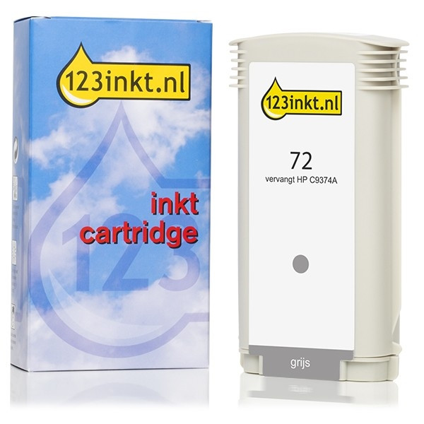 123inkt huismerk vervangt HP 72 (C9374A) inktcartridge grijs hoge capaciteit C9374AC 160139 - 
