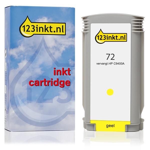 123inkt huismerk vervangt HP 72 (C9400A) inktcartridge geel C9400AC 030887 - 1