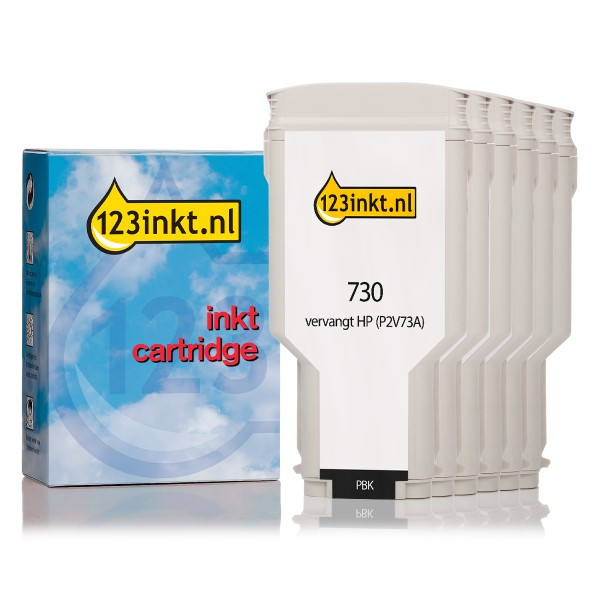 123inkt huismerk vervangt HP 730 multipack 2x zwart + 4 kleuren hoge capaciteit  160213 - 1