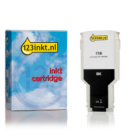 123inkt huismerk vervangt HP 738 (498N8A) inktcartridge zwart hoge capaciteit 498N8AC 093287