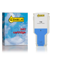 123inkt huismerk vervangt HP 738 (676M6A) inktcartridge cyaan hoge capaciteit 676M6AC 093289