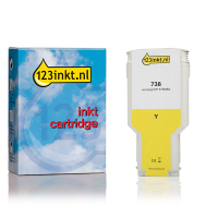123inkt huismerk vervangt HP 738 (676M8A) inktcartridge geel hoge capaciteit 676M8AC 093293