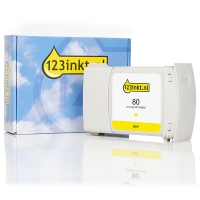 123inkt huismerk vervangt HP 80 (C4848A) inktcartridge geel hoge capaciteit C4848AC 031166