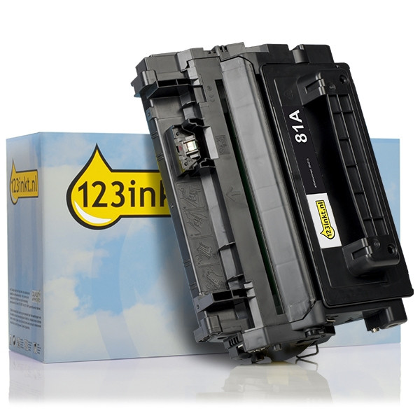 123inkt huismerk vervangt HP 81A (CF281A) toner zwart CF281AC 054813 - 1