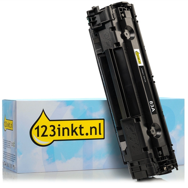 123inkt huismerk vervangt HP 83A (CF283A) toner zwart CF283AC 054759 - 1