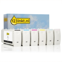 123inkt huismerk vervangt HP 83 multipack zwart + 5 kleuren  160164