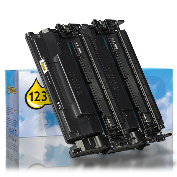 123inkt huismerk vervangt HP 89X (CF289X) toner zwart hoge capaciteit dubbelpak 055313 - 1