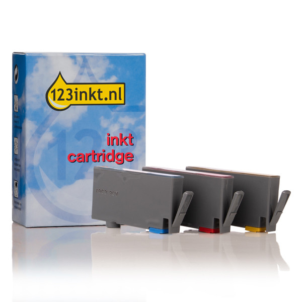 123inkt huismerk vervangt HP 903XL (1CC20AE) multipack cyaan/magenta/geel 132181 - 1
