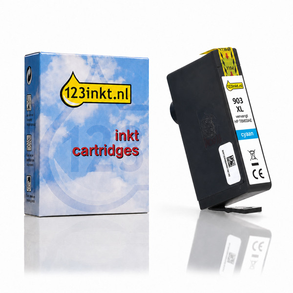 123inkt huismerk vervangt HP 903XL (T6M03AE) inktcartridge cyaan hoge capaciteit 093177 - 1