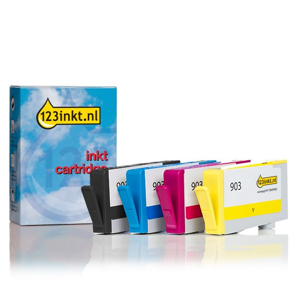 123inkt huismerk vervangt HP 903(XL) multipack zwart/cyaan/magenta/geel 093184 - 1