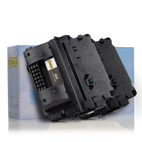 123inkt huismerk vervangt HP 90X (CE390XD) toner zwart hoge capaciteit dubbelpak CE390XDC 132169 - 1