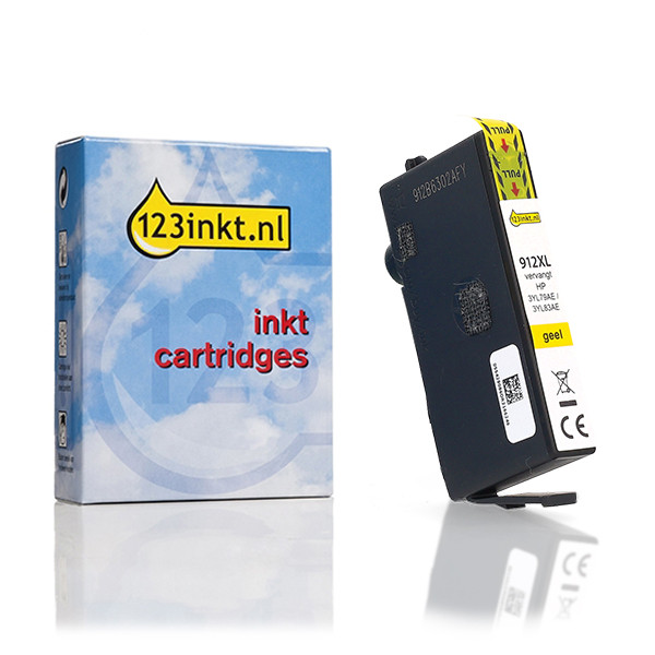 123inkt huismerk vervangt HP 912XL (3YL83AE) inktcartridge geel hoge capaciteit 055429 - 1