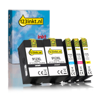 123inkt huismerk vervangt HP 912XL multipack 2x zwart + 3 kleuren 160743