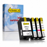 123inkt huismerk vervangt HP 912 multipack zwart/cyaan/magenta/geel 160195