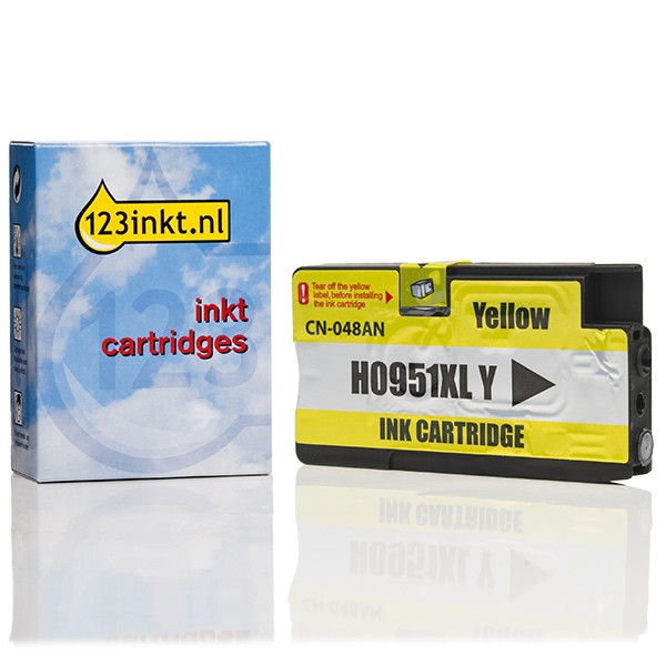 123inkt huismerk vervangt HP 951XL (CN048AE) inktcartridge geel hoge capaciteit CN048AEC 044141 - 1