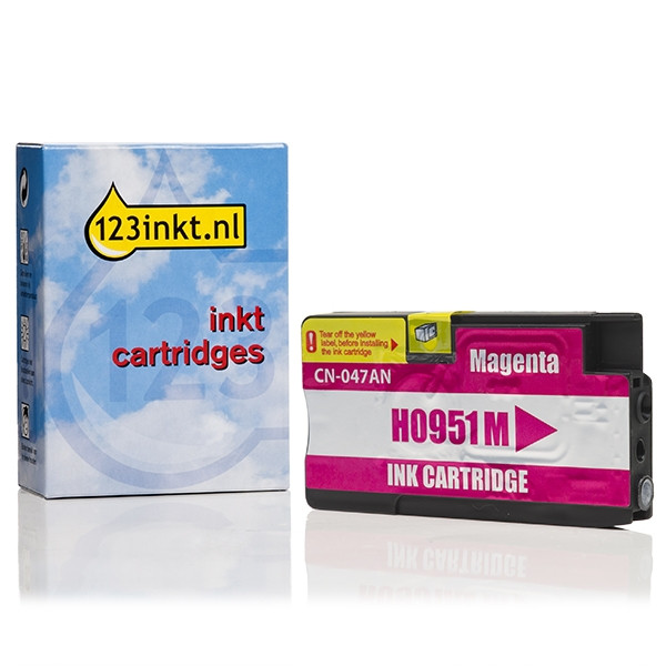 123inkt huismerk vervangt HP 951 (CN051AE) inktcartridge magenta CN051AEC 044131 - 1