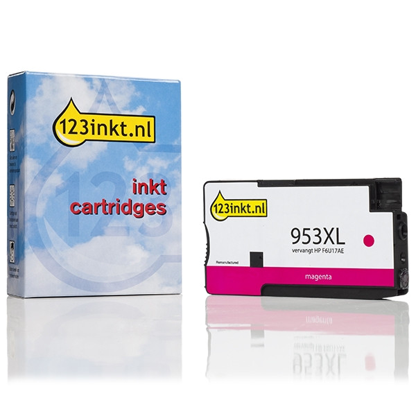 123inkt huismerk vervangt HP 953XL (F6U17AE) inktcartridge magenta hoge capaciteit F6U17AEC 044541 - 1