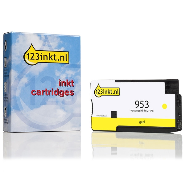 123inkt huismerk vervangt HP 953 (F6U14AE) inktcartridge geel F6U14AEC 044535 - 1