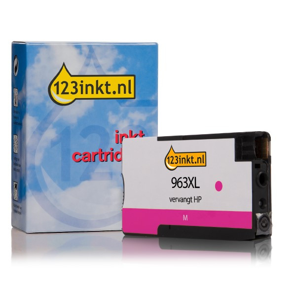 123inkt huismerk vervangt HP 963XL (3JA28AE) inktcartridge magenta hoge capaciteit 3JA28AEC 055387 - 1