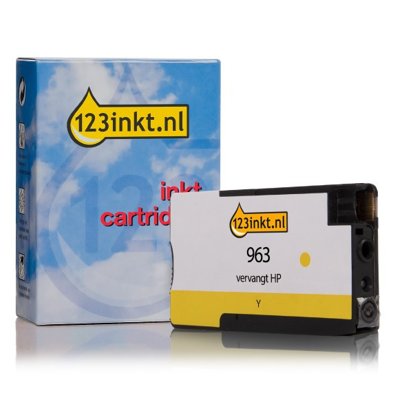 123inkt huismerk vervangt HP 963 (3JA25AE) inktcartridge geel 3JA25AEC 055381 - 1