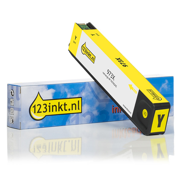 123inkt huismerk vervangt HP 973X (F6T83AE) inktcartridge geel hoge capaciteit F6T83AEC 054921 - 