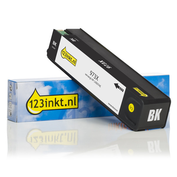 123inkt huismerk vervangt HP 973X (L0S07AE) inktcartridge zwart hoge capaciteit L0S07AEC 054915 - 1