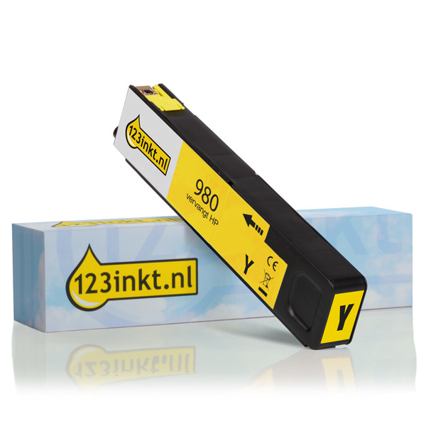 123inkt huismerk vervangt HP 980 (D8J09A) inktcartridge geel D8J09AC 044351 - 1