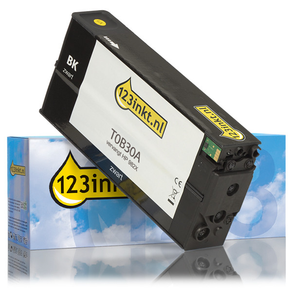 123inkt huismerk vervangt HP 982X (T0B30A) inktcartridge zwart hoge capaciteit T0B30AC 055201 - 1