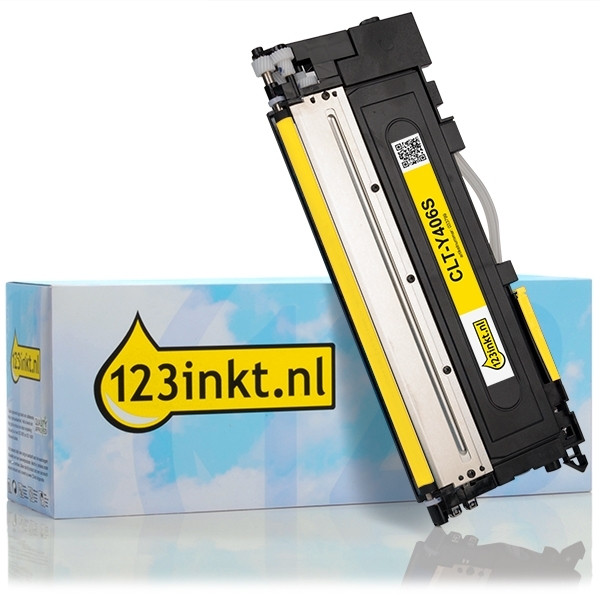 123inkt huismerk vervangt HP SU462A (CLT-Y406S) toner geel SU462AC 092695 - 1