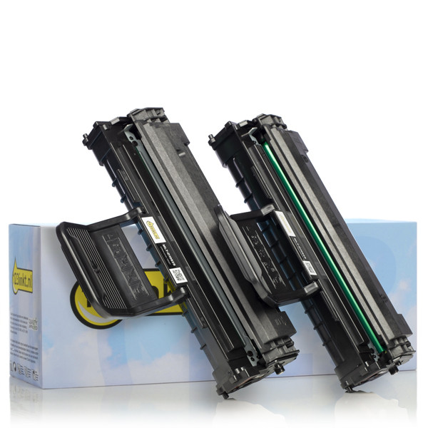 123inkt huismerk vervangt HP SV118A (MLT-P1082A) toner zwart dubbelpack SV118AC 092627 - 1