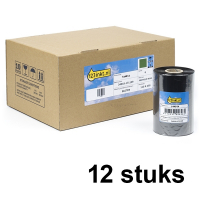 123inkt huismerk vervangt Zebra 2100 wax ribbon (02100BK11045) 110 mm x 450 m (12 ribbons) 02100BK11045C 144614