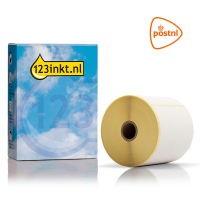 123inkt huismerk vervangt Zebra Z-Perform 1000D PostNL label (800284-605) 102 x 152 mm (1 rol) 653124