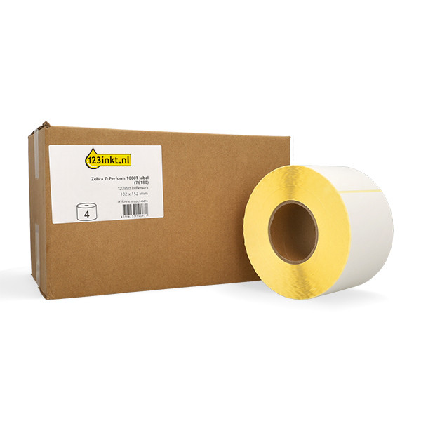 123inkt huismerk vervangt Zebra Z-Perform 1000T label (76180) 102 x 152 mm (4 rollen) 145216 - 1